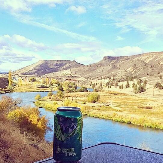 Beer with a view! #craftbeer #beer #oregonbeer #brewerylife #cannedbeer