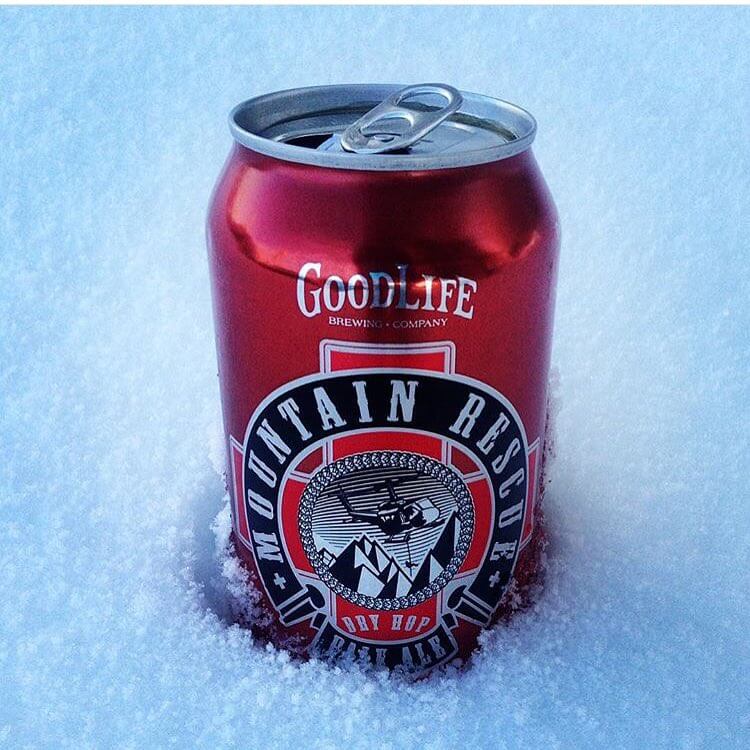 A cold beer on a Friday! #mountainrescue #oregonbeer #craftbeer #cannedbeer #goodlife #snowday #beer #kcco