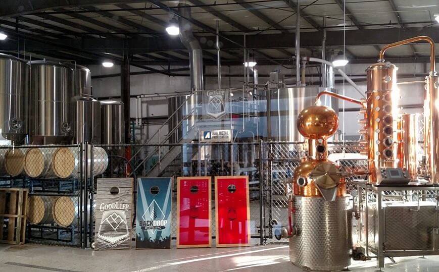 A view of BackDrop Distilling and GoodLife Brewing. @backdropdistilling #craftbeer #mircostill #inbend #oregon