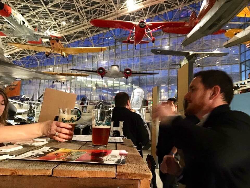 Pouring at Hops and Props in Seattle! Amazing view at the air museum! #odomcorp #hopsandprops2016 #craftbeer #comatoseipa #pacificale #pnw #seattlebeer #pnw