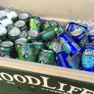 Cooler full at Goodlife Beer in Bend, Oregon