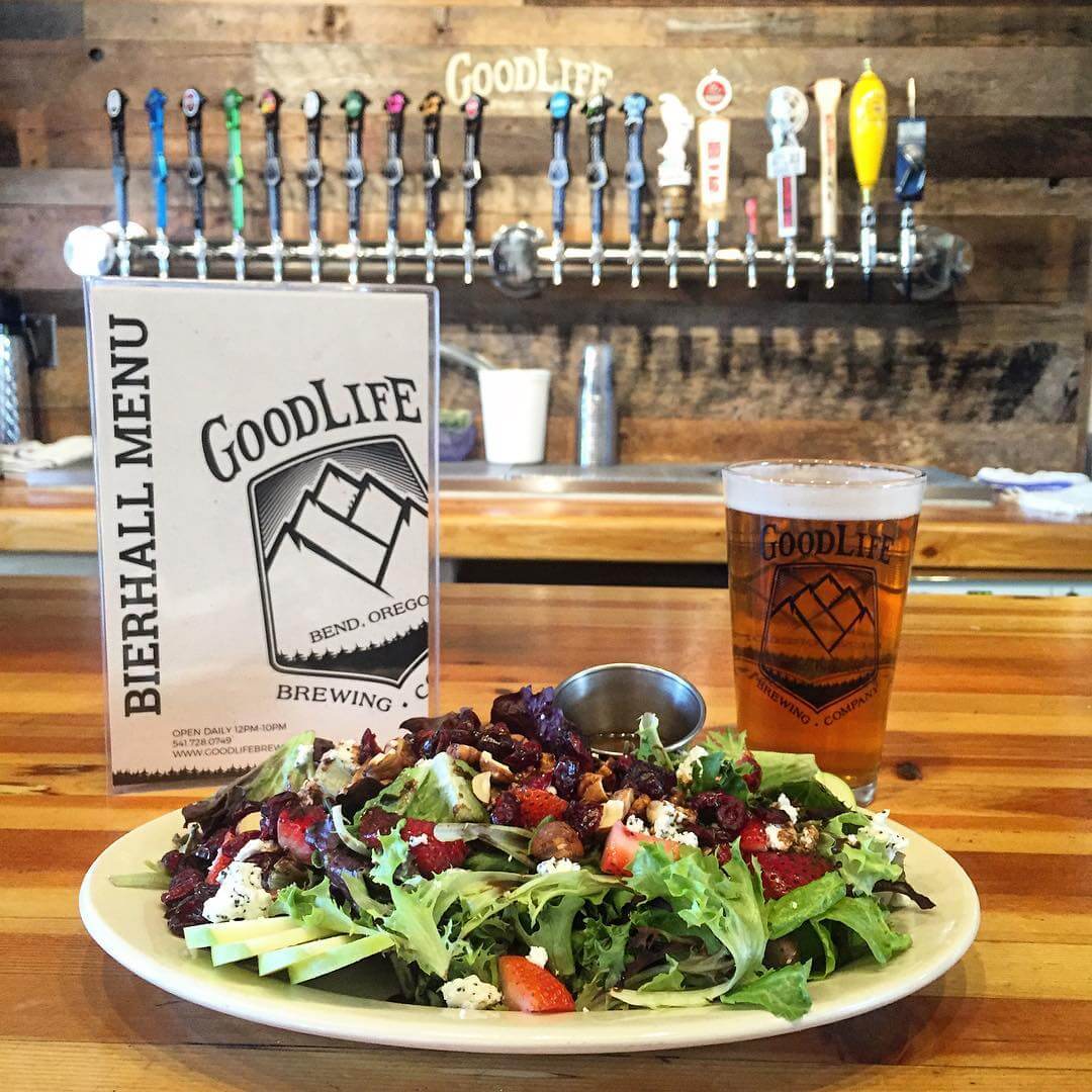 Another amazing item off our revamped food menu... the Harvest Salad.  We put hazelnuts, goat cheese, strawberries, dried cranberries, avocado, and strawberry vinaigrette on this amazing salad! The pub is open everyday from noon-10pm!