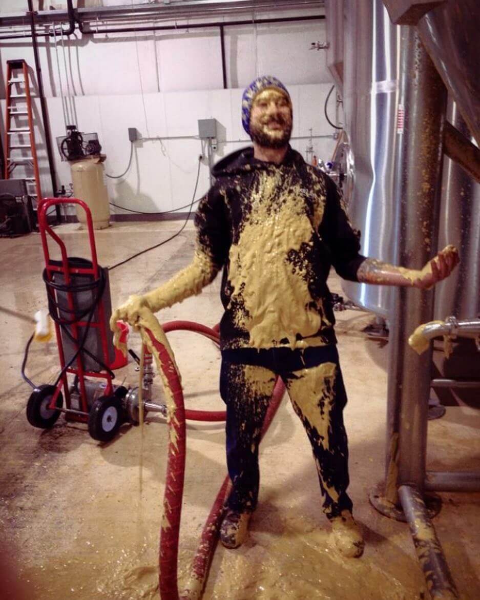 #tbt to the not so glamorous side of being a #brewer. Yeast 1- brewer 0. #ifyoupizzawhenyoumeantofrenchfryyourenotgoingtohaveagoodtime