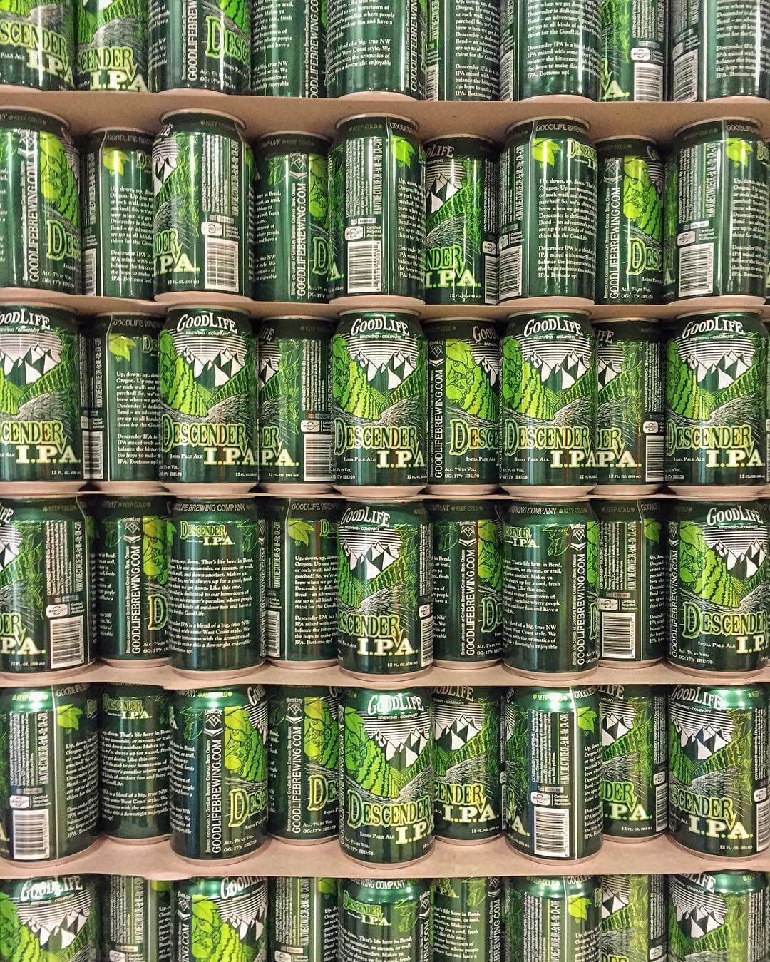 It's 5 o'clock and we just got done canning up some Descender IPA for your after work enjoyment! #goodlifebrewing #adventurousales #cansoncans