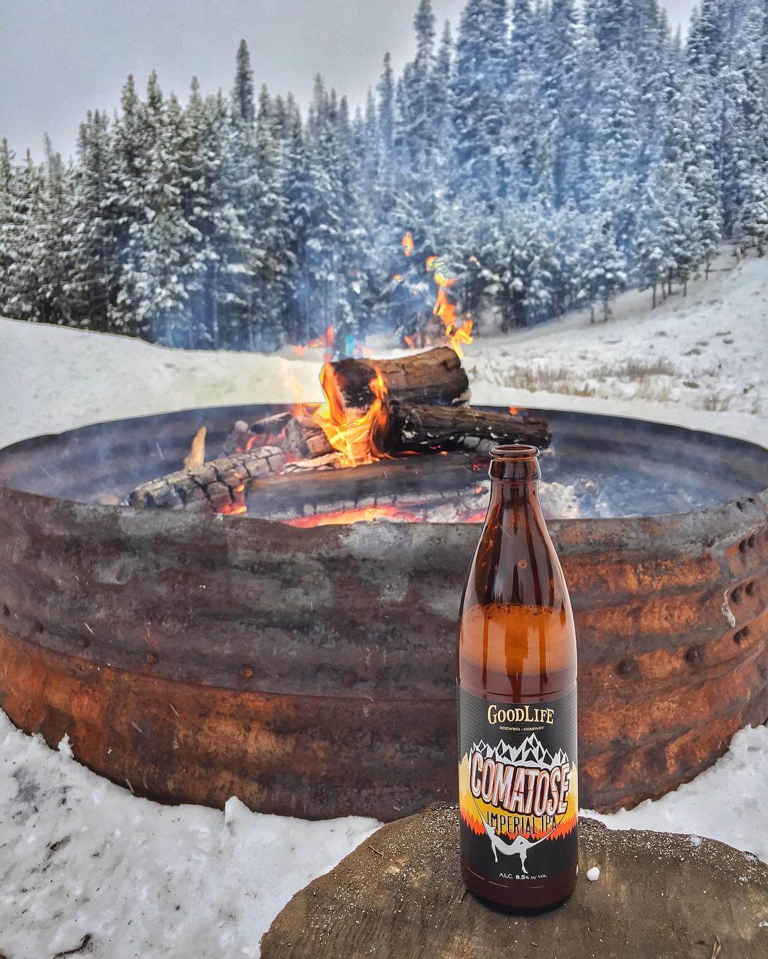 Sitting next to a #fire just got more #refreshing now that we have Comatose Imperial IPA in bottles! 🍺 🍺 🍺 #goodlifebrewing #goodlife #life #bend #oregon #craftbeer #craftbeerlife #craftbeerporn #beergeek #instabeer #beerme #beeroftheday #picoftheday #thebeernation #beertography #drinklocal #adventurousales #draftmag #ipa #sundayfunday