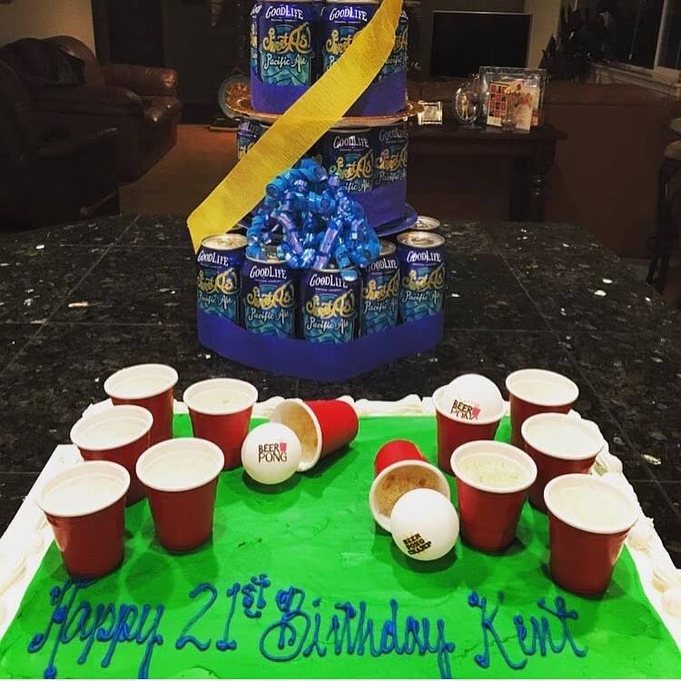 We are pretty sure that @kimcallister just won the Mom of the Year award with this #sweetas 21st Birthday cake for her son! 📷: @kimcallister #beerpong #cake #21stbirthday #momoftheyear