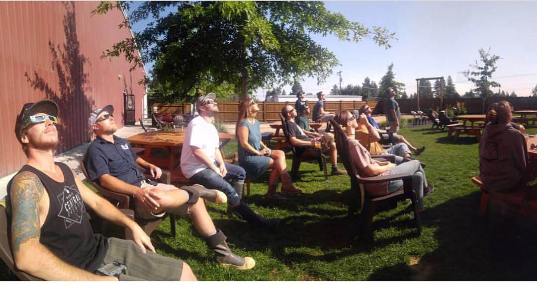 The GoodLife #team watching the #eclipse in the #biergarten! How amazing was that today?! Where did you watch the eclipse? 📸: @dewhaus23