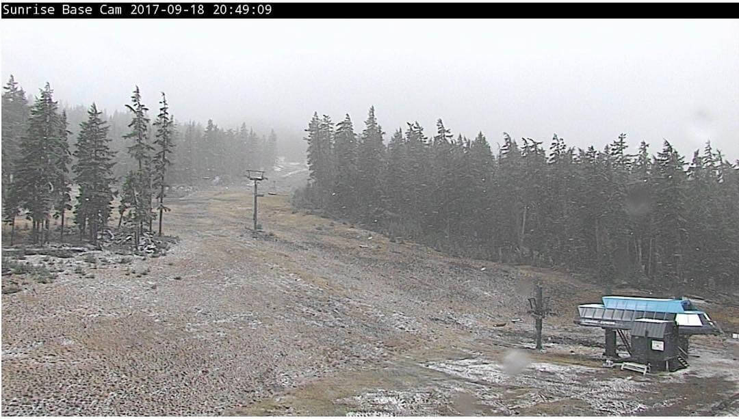 @mtbachelor officially got its first dusting of snow last night! Who’s ready for #winter?! We are definitely ready for the change in weather around here, mainly because the brewery won’t be 100 degrees anymore! #mtbachelor #goodlifebrewing