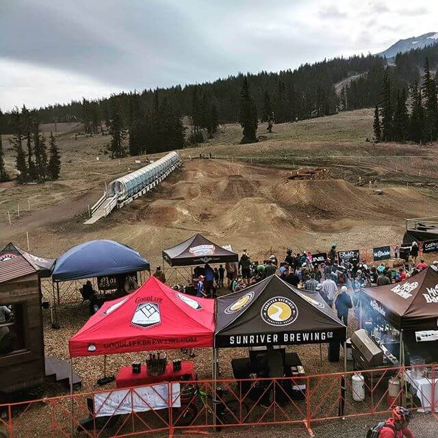 Volcanic Bike & Brew Fest is going down now at Mt. Bachelor. Great local beers, music and friends! @mtbachelor #mountainbike #brewfest