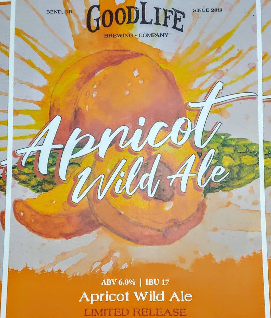 Apricot Wild Ale:
The latest project from our “In the Woods” Barrel-Aged Beer Program. Apricot Wild Ale is a light ale fermented on Brettanomyces, a wild yeast strain producing classic Belgian flavors and aromas.  Our brewers then refermented this wild yeast beer on a pound per gallon of Apricot Puree!  What we ended up with is a very fruit-forward and refreshing barrel-aged Beer, just in time for Summer! 🍑 Think of biting into a fresh juicy summer apricot.

ABV 6.0%  IBU 17
Available in Draft, and 16oz Specialty Cans in the pub and online Oregon Beer by Mail soon.