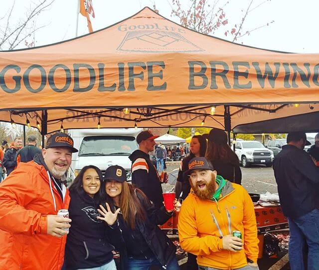 Enjoyed the game and our GoodLife Brewing tailgater at Oregon State! Even brought a Fermentation Program Grad along from the brewery!