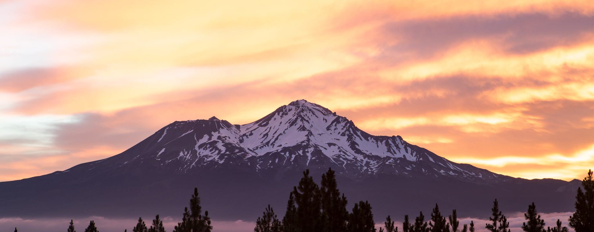 Sunset snow capped Bend, Oregon