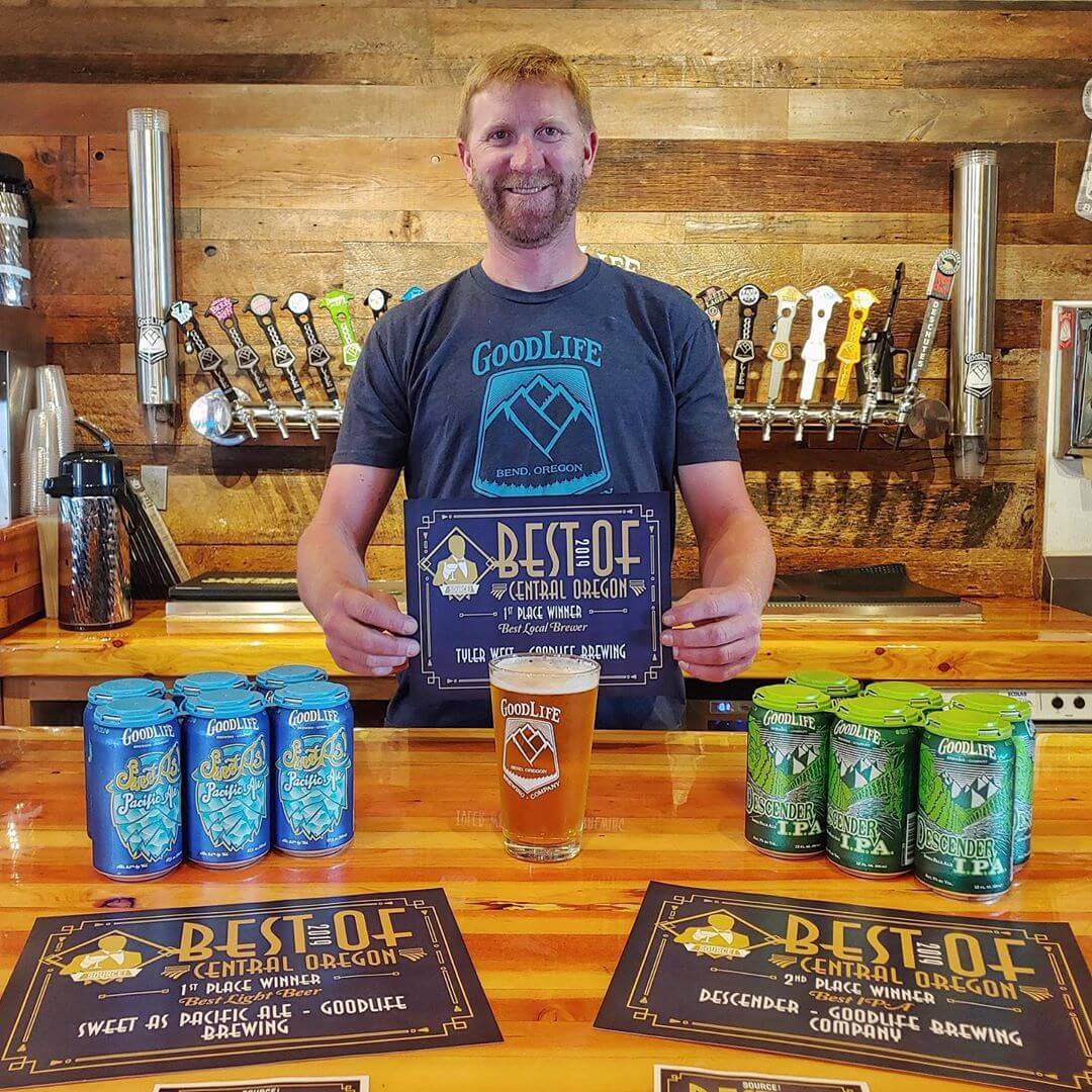 THANK YOU Bend and @sourceweekly for naming Sweet As! Pacific Ale Best Light Ale, Descender IPA Best IPA Runner Up, and a huge win for Best Local Brewer going to our own Tyler West! Thanks to everyone who voted and has supported us throughout the years! #goodlifebrewing