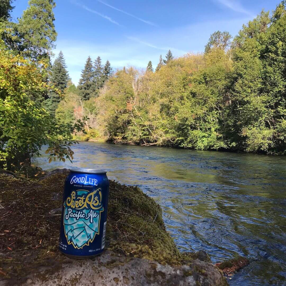 The afternoon special is a cold beer and river view! #whatsyourgoodlife #sweetaspacificale