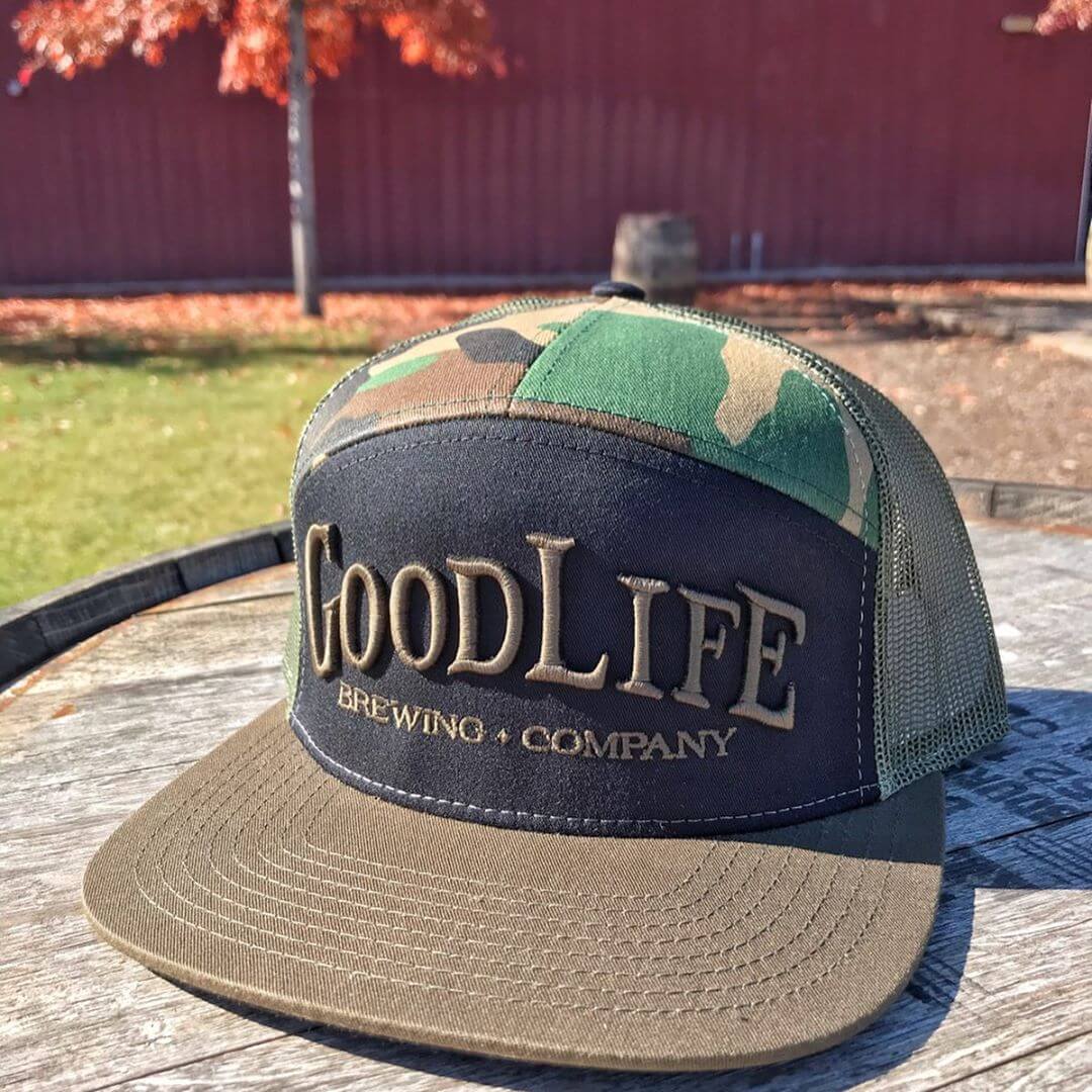 We’ve got some fresh new swag for you! Back by popular demand, our GoodLife camo hat, a new GoodLife wool hat, and a few different colors of beanies to keep you warm all fall and winter! All of these items plus more are available in the pub or on our website. Click the link in our bio to access the online shop! #goodlifebrewing