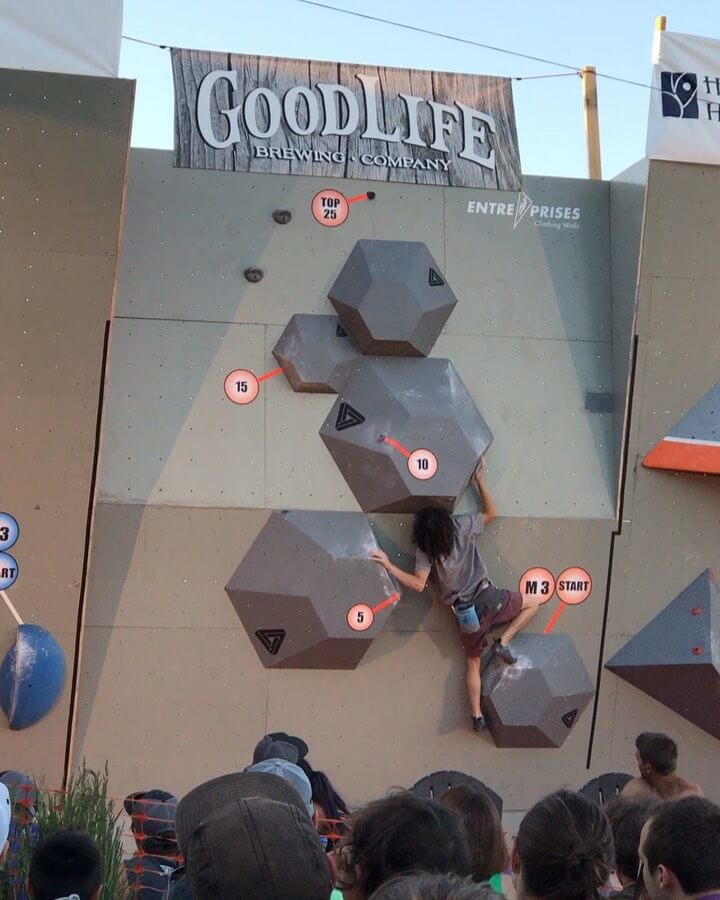 Who is going to make it to the top of this years @theoutsidegames Summer Boulder Comp presented by @bendrockgym this Saturday @goodlifebrewing?! We are 5 nights away from witnessing some of the best climbers in the world give it their all on one of the coolest bouldering walls ever built! The climbing starts at 6pm so get there early to get yourself a seat and a cold beverage! #whatsyourgoodlife #subaruoutsidegames